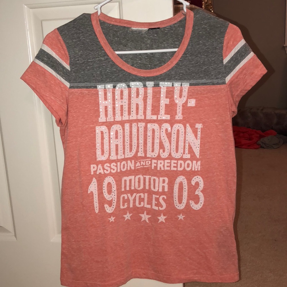 Pink Harley Davidson T-shirt